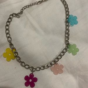 cute multicolored flower chain necklace found at Buffalo Exchange